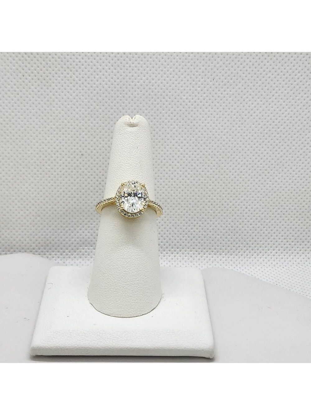 Brand New Sterling Silver 925 Oval Gemstone Cz Ring